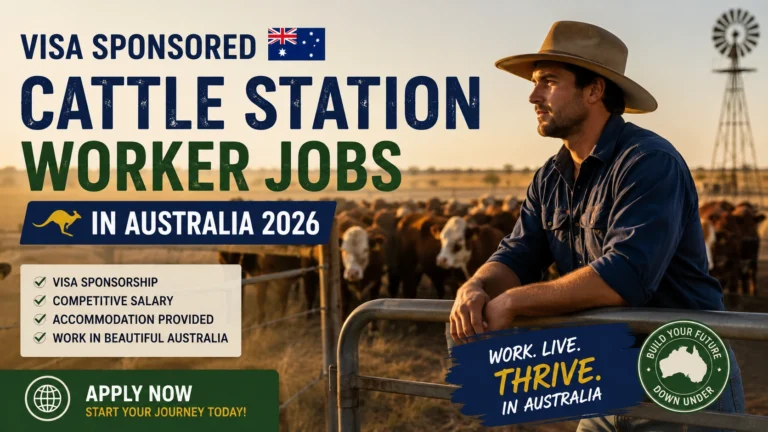 Visa Sponsored Cattle Station Worker Jobs in Australia 2026