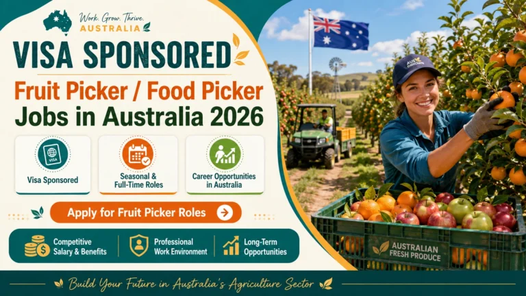 Visa Sponsored Fruit Picker / Food Picker Jobs in Australia