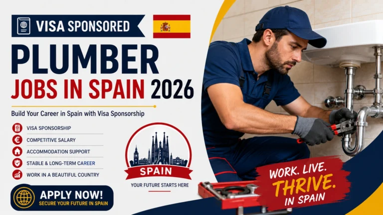 Visa Sponsored Plumber Jobs in Spain 2026