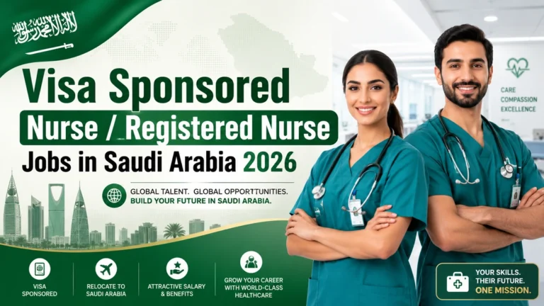 Visa Sponsored Nurse / Registered Nurse Jobs in Saudi Arabia 2026