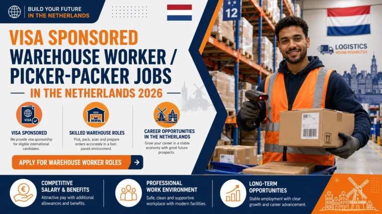 Visa Sponsored Warehouse Worker / Picker-Packer Jobs in the Netherlands 2026